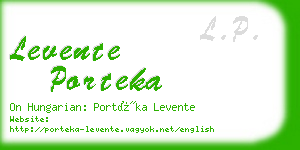 levente porteka business card